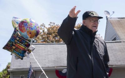 Community celebrates WWII vet from Levittown with drive-by salute